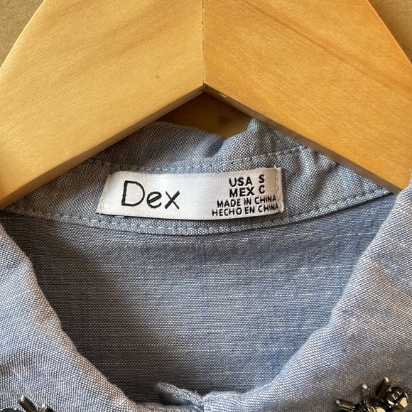 Cropped top from Dex in 100% cotton. Pale blue colour. Size US S - Picture 7 of 8